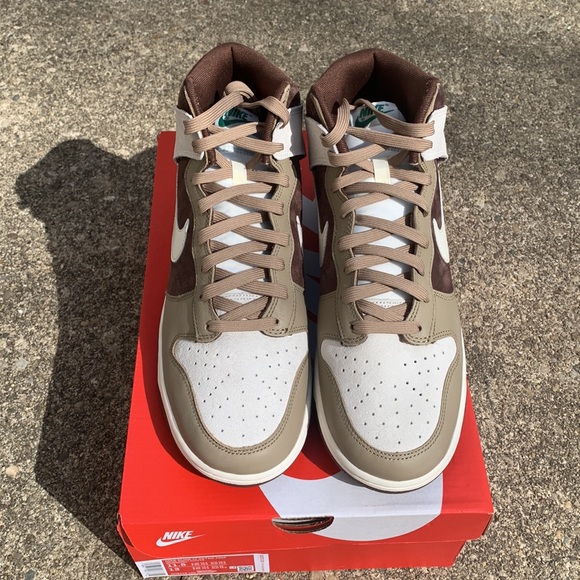 NEW Nike Dunk Hi Retro PRM Light Chocolate Size 11.5 Men - Picture 4 of 11